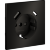 VLSM001012 Накладка металлическая для розетки с заземлением и защитными шторками, с зарядкой от USB (ТИП С + ТИП A) антрацитового цвета VOLTUM S70 Metal (антрацит)