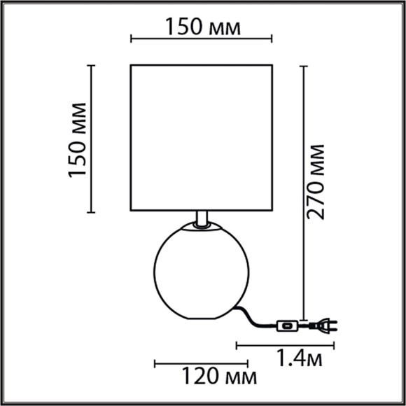 8229/1T CLASSI LN25 бежевый, керамика/текстиль Настольная лампа E14 1*40W 220V KOHALA