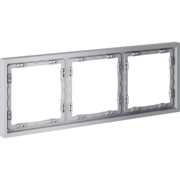 VLS100316 Рамка пластиковая для электрических изделий серого цвета VOLTUM серии S70 на 3 поста (серый)