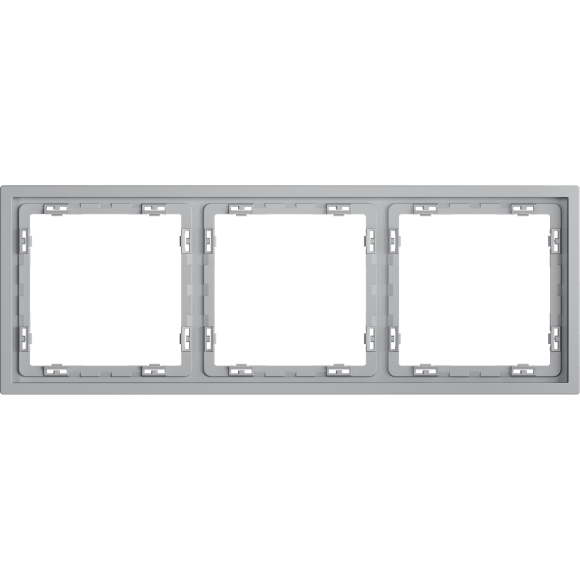 VLS100316 Рамка пластиковая для электрических изделий серого цвета VOLTUM серии S70 на 3 поста (серый)