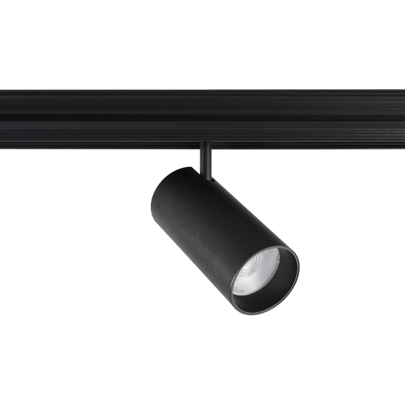 Crystal Lux CLT 0.33 003 20W BL 3CCT-SMART 1409/376 Черный магнитный трековый спот с CCT переключаемой цветовой температурой или SMART управлением (при исп. драйвера CLT 0.203 08/09 SMART), 20Вт 1700Лм 3000,4000,6000К 24° CRI90 48V