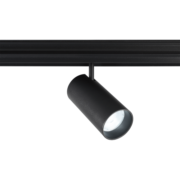 Crystal Lux CLT 0.33 003 20W BL 3CCT-SMART 1409/376 Черный магнитный трековый спот с CCT переключаемой цветовой температурой или SMART управлением (при исп. драйвера CLT 0.203 08/09 SMART), 20Вт 1700Лм 3000,4000,6000К 24° CRI90 48V