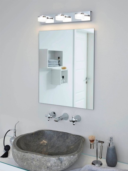 96543 ROMENDO Бра настенное светодиодное диммируемое по TRIAC, 21.6Вт, 1Лм, 3000К, IP44, хром, прозрачный пластик 96543 ROMENDO Бра настенное светодиодное диммируемое по TRIAC, 21.6Вт, 1Лм, 3000К, IP44, хром, прозрачный пластик