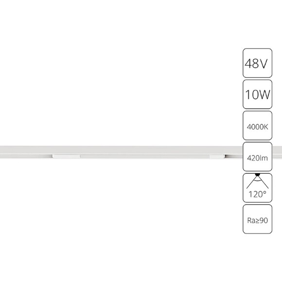 A7263PL-1WH Трековый магнитный светодиодный светильник Arte Lamp Optima CRI90+ 4000К 420Лм 120° 10Вт