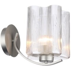 SL117.101.01 Бра ST-Luce Серебристый/Прозрачный E27 1*60W ONDE SL117.101.01 Бра ST-Luce Серебристый/Прозрачный E27 1*60W ONDE