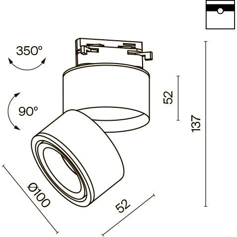 Однофазный двужильный светодиодный трековый светильник Maytoni Unity TR084-1-15W4K-W Yin 4000К 1120Лм CRI90+ 24° 15Вт Однофазный двужильный светодиодный трековый светильник Maytoni Unity TR084-1-15W4K-W Yin 4000К 1120Лм CRI90+ 24° 15Вт