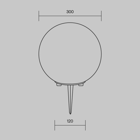Уличный наземный светильник Maytoni O594FL-01W Erda IP54 под лампу 1xE27 30W