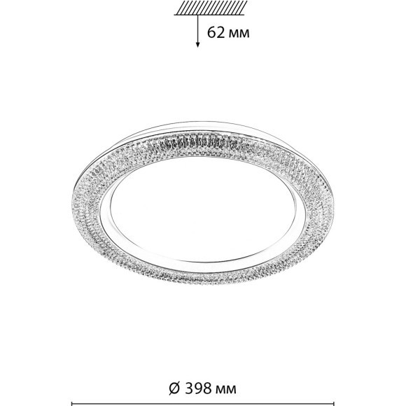 Светильник LED 48Вт 3000-6000К D398 IP43 пульт ДУ Sonex VENDY 7782/DL