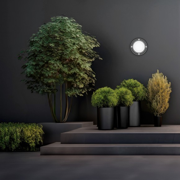 SL9504.411.01 Светильник уличный настенный ST-Luce Черный/Белый LED 1*5W 4000K ALCENO