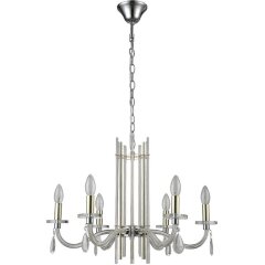 Люстра Crystal Lux AURELIO SP6 GOLD+CHROME/TRANSPARENT Люстра Crystal Lux AURELIO SP6 GOLD+CHROME/TRANSPARENT