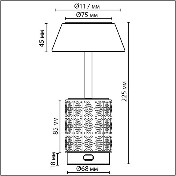 Настольная лампа беспроводная LED*6W 3000K LULU 5454/6TL Настольная лампа беспроводная LED*6W 3000K LULU 5454/6TL