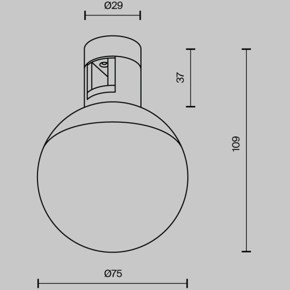 Трековый магнитный светодиодный светильник Maytoni Flarity Luna TR149-1-5W3K-PT