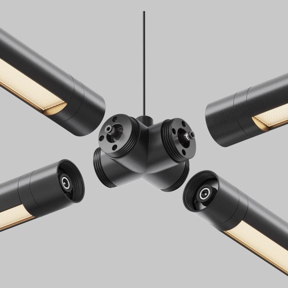 Х-образный вертикальный коннектор для системы Maytoni Shelf без ввода питания CA017TX-B