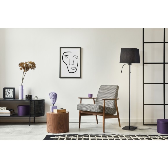 Торшер с абажуром Maytoni Z001FL-L3W-1B Farel под лампу 1xE27 60W