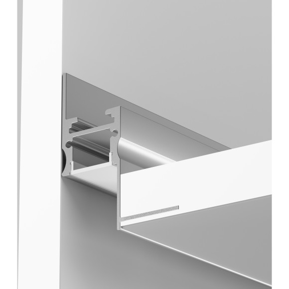 Алюминиевый профиль встраиваемый скрытого монтажа 41x51 (Серебро, 2 м), 636013