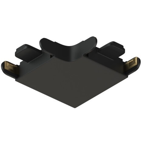 Соединитель угловой 90°, потолок–потолок, для треков Air, серия Base, пластик, чёрный