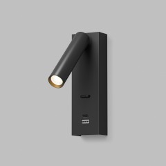 Светильник настенный с USB портом и usb type-c DK5090-BK Denkirs CHARGELUX, USB-A 3Вт, 3000К Светильник настенный с USB портом и usb type-c DK5090-BK Denkirs CHARGELUX, USB-A 3Вт, 3000К