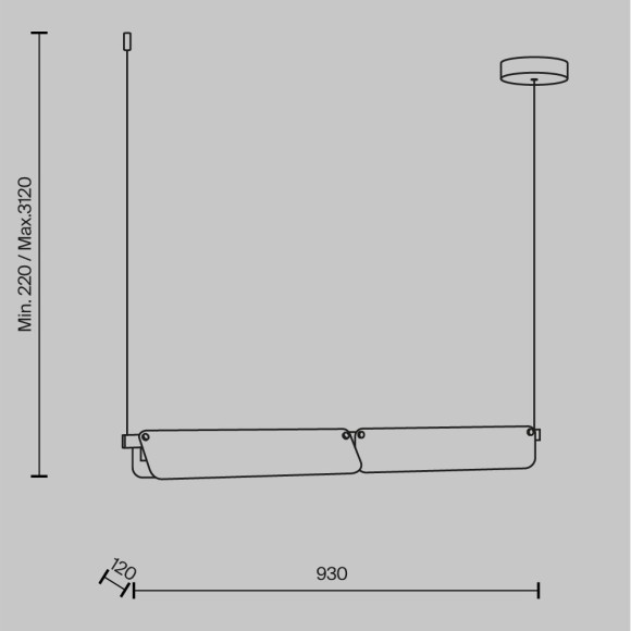 Подвесной светильник Maytoni MOD296PL-L20BS3K Подвесной светильник Maytoni MOD296PL-L20BS3K