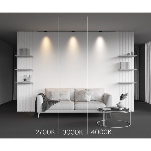 TR193-1-5W2.7K-M-B Ультратонкий трековый диммируемый по TRIAC 0/1-10V магнитный светодиодный светильник Maytoni Levity CRI90+ 2700К 220Лм 30° 5Вт