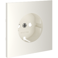 VLS000613 Накладка для розетки с заземлением бежевого цвета VOLTUM S70 (хлопок)
