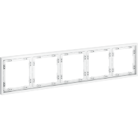 VLS100502 Рамка пластиковая для электрических изделий белого цвета VOLTUM серии S70 на 5 постов (белый матовый)