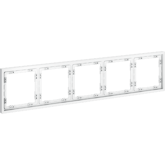 VLS100502 Рамка пластиковая для электрических изделий белого цвета VOLTUM серии S70 на 5 постов (белый матовый)