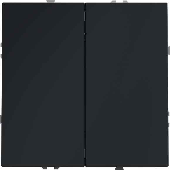 VLS020507 Перекрестный переключатель встраиваемый двухклавишный 10 ампер (2200 Ватт) графитового цвета 10А (2200 Ватт) VOLTUM S70 (графит)