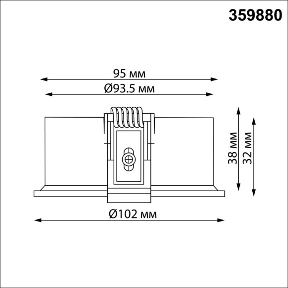 Novotech LANTE 359880 Черный встраиваемый светильник диаметром 102мм, плоский матовый рассеиватель, с CCT переключателем цветовой температуры LED 18Вт 980Лм CRI≥90 100° 3000-4000-6000К IP20 220V (коэффициент пульсации<1%)