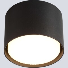 Светильник потолочный накладной точечный Crystal Lux CLT 073C BL 1400/076, черный матовый цилиндр под лампу GX53 макс 15Вт, черный спот для кухни, коридора и прихожей