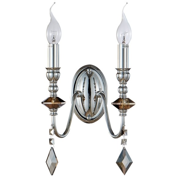 Бра Crystal Lux MERCEDES AP2 CHROME/SMOKE