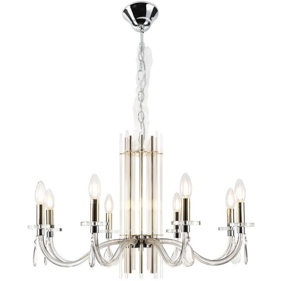 Люстра Crystal Lux AURELIO SP8 GOLD+CHROME/TRANSPARENT