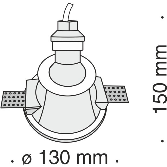 Гипсовый светильник под покраску Maytoni DL002-1-01-W Gyps Modern под лампу 1xGU10 35W