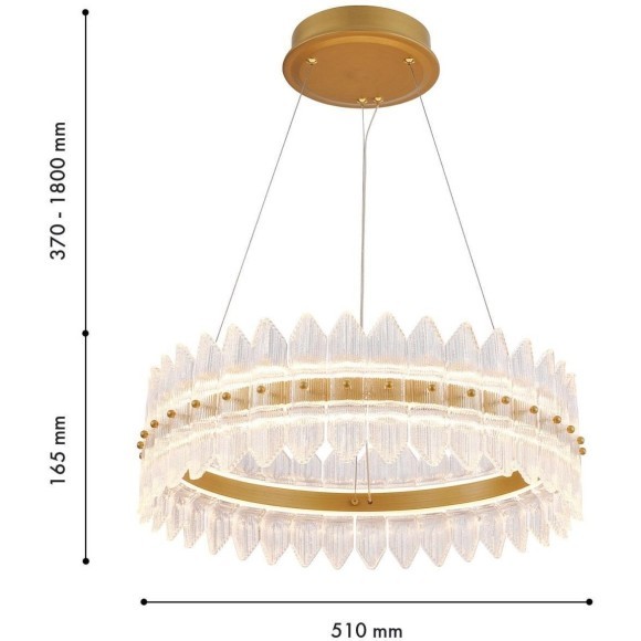 4754-5P, Подвесная люстра, D510xH700/1200, LEDx38W, 2835LM, 3000K, included 4754-5P, Подвесная люстра, D510xH700/1200, LEDx38W, 2835LM, 3000K, included