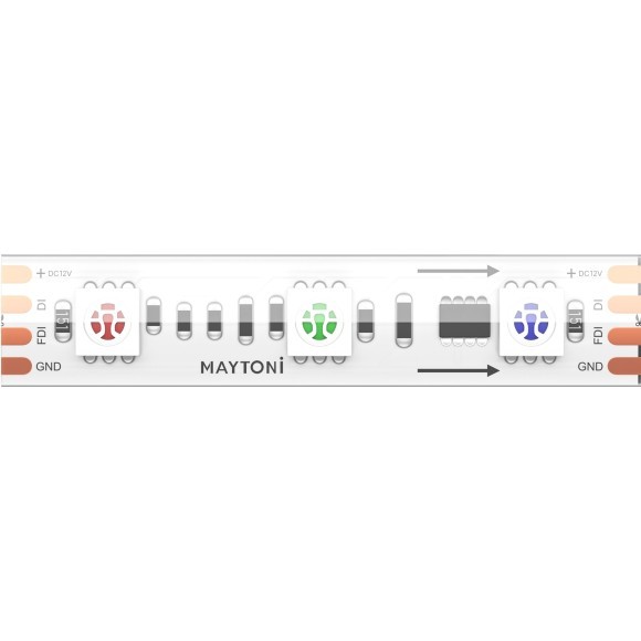 Светодиодная лента 12В 5050 14,4Вт/м RGB 5м IP 68 201245