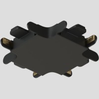 Соединитель X-образный для треков Air, серия Base, пластик, чёрный