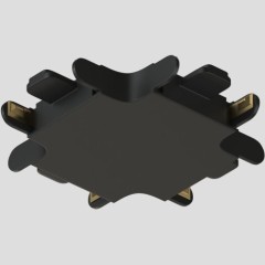 Соединитель X-образный для треков Air, серия Base, пластик, чёрный