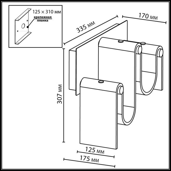 Настенный светильник LED x 16W 4000K FLOW 5105/16WL Настенный светильник LED x 16W 4000K FLOW 5105/16WL