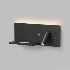 Светильник настенный DK5092-BK Denkirs с функцией беспроводной зарядки телефона CHARGELUX USB-A usb type-c, 3Вт+8Вт, 3000К Светильник настенный DK5092-BK Denkirs с функцией беспроводной зарядки телефона CHARGELUX USB-A usb type-c, 3Вт+8Вт, 3000К