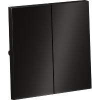 VLSM000312 Клавиши металлические для выключателя и переключателя двухклавишного антрацитового цвета VOLTUM S70 Metal (антрацит)