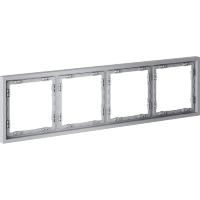 VLS100416 Рамка пластиковая для электрических изделий серого цвета VOLTUM серии S70 на 4 поста (серый)