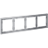 VLS100416 Рамка пластиковая для электрических изделий серого цвета VOLTUM серии S70 на 4 поста (серый)