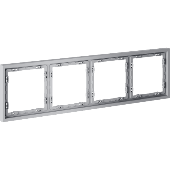 VLS100416 Рамка пластиковая для электрических изделий серого цвета VOLTUM серии S70 на 4 поста (серый)