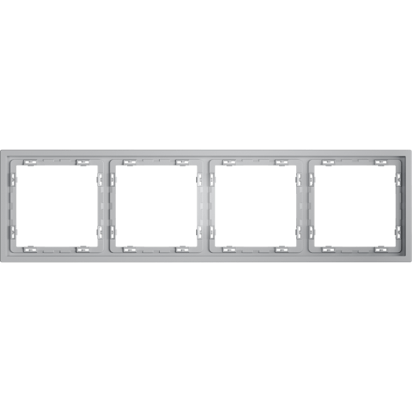 VLS100416 Рамка пластиковая для электрических изделий серого цвета VOLTUM серии S70 на 4 поста (серый)