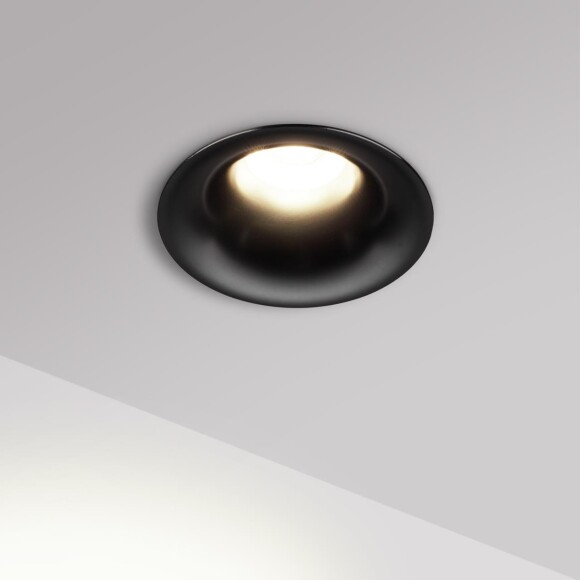 Novotech ECLAT 359887 Черный встраиваемый светильник диаметром 82мм, с CCT переключателем цветовой температуры LED 10Вт 840Лм CRI≥90 UGR≤16 45° 3000-4000-6000К IP20 220V (коэффициент пульсации<1%)