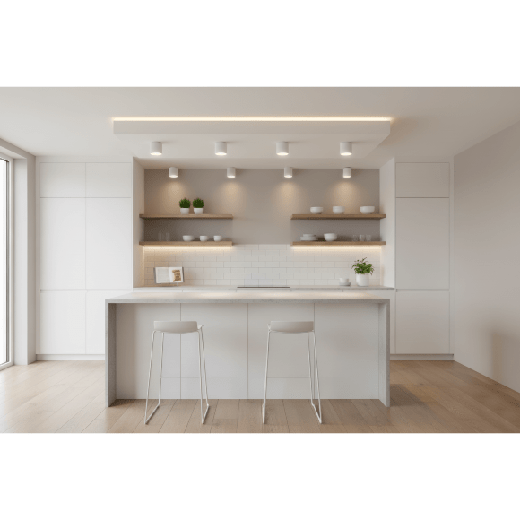 Светильник потолочный накладной точечный Crystal Lux CLT 073C WH 1400/075, белый матовый цилиндр под лампу GX53 макс 15Вт, белый спот для кухни, коридора и прихожей