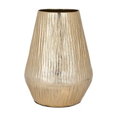 421324 KURASHIKI Ваза декоративная металл золотой H270, Ø200