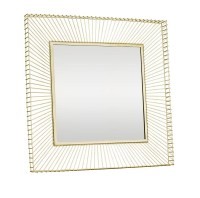 425022 MASINLOC Зеркало декоративное настенное сталь зеркальное стекло золотой L740 H740 B50