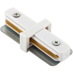 Прямой соединитель для накладных однофазных шинопроводов Denkirs TR1101-WH