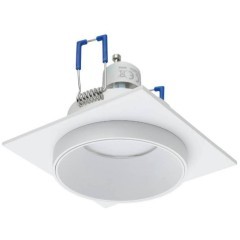 900455 Встраиваемый светильник CAROSSO, 35W (GU10), L93, B93, H25, алюминий, белый, черный