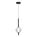 SL6120.403.01 Светильник подвесной ST-Luce Черный/Прозрачное кракелированное стекло LED 1*8,5W 3000K PEEK